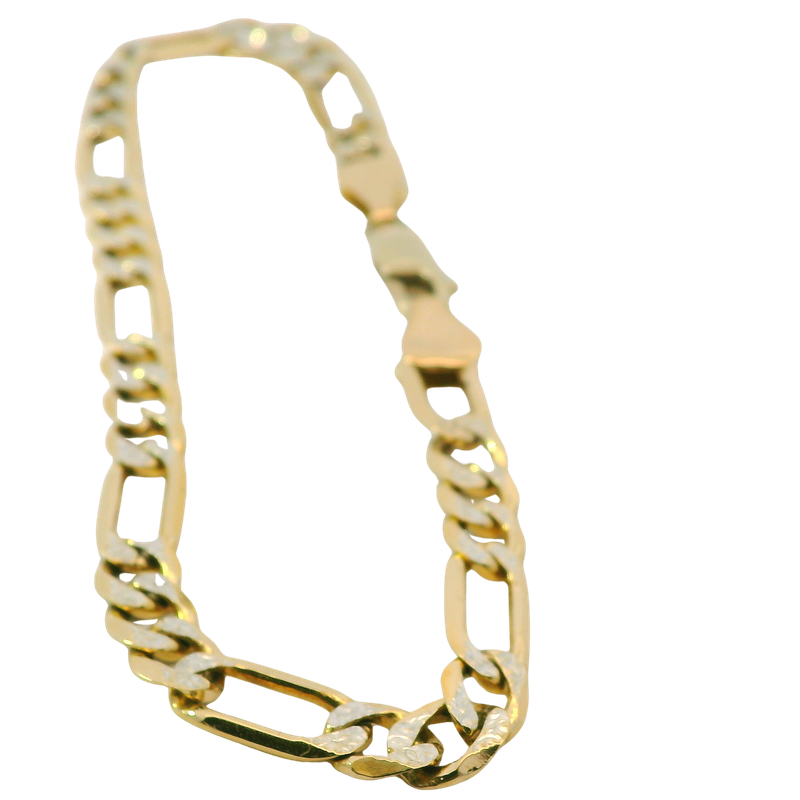 14KTT 7.75 " FIGARO BRACELET