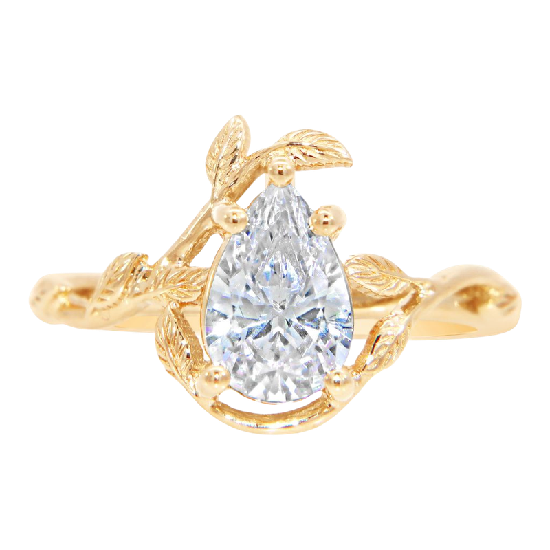 14KY 1CT PEAR CUT E/R