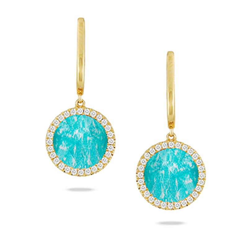 D56=.31/CQ/AZ=5.59 DIAMOND QUARTZ EARRING 18KY