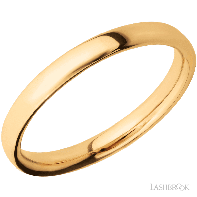 3 mm wide Ultra Comfort (our most comfortable profile) 14K Yellow Gold band.