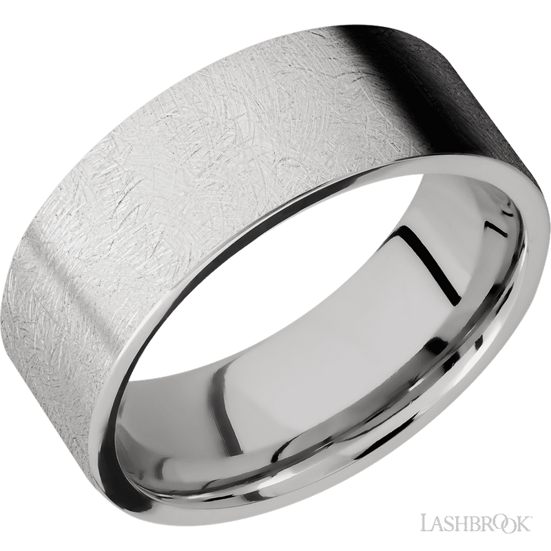 8 mm wide Flat Cobalt Chrome band.