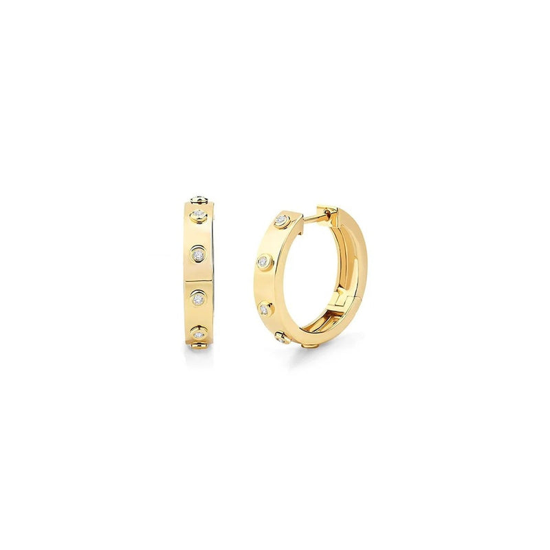 12=.10CTW SI G-H 14KY HUGGIE EARRINGS