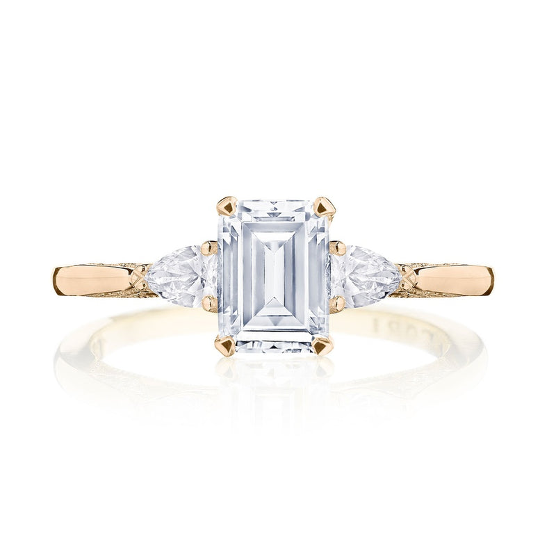 Emerald 3-Stone Engagement Ring