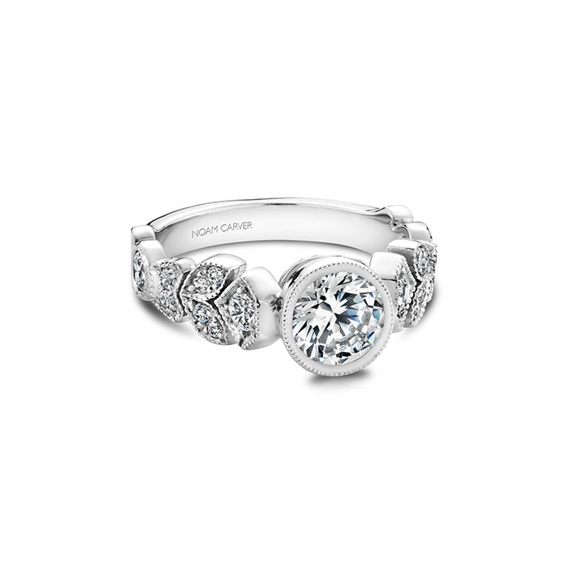 Noam Carver Floral Engagement Ring B028-01A