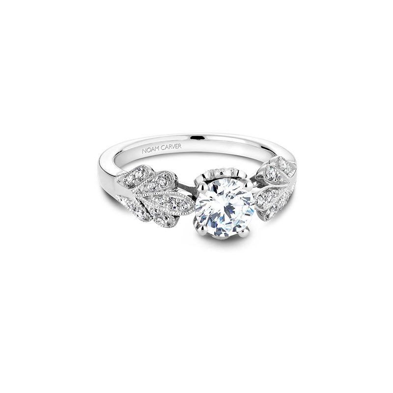 Noam Carver Floral Engagement Ring B063-01A
