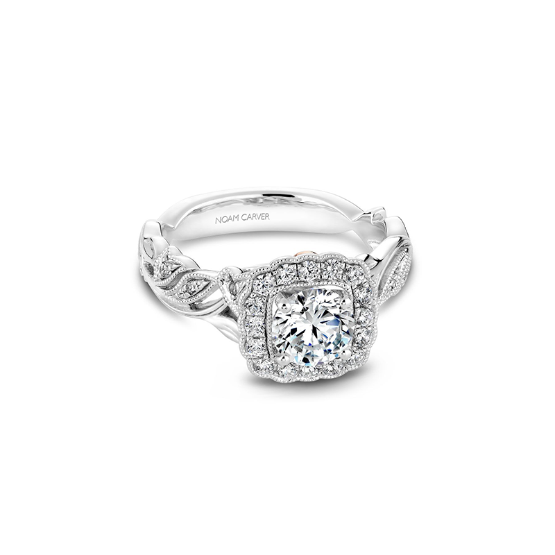 Noam Carver Floral Engagement Ring B075-01A