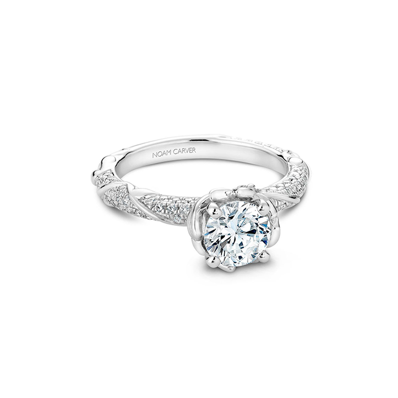 Noam Carver Floral Engagement Ring B081-02A
