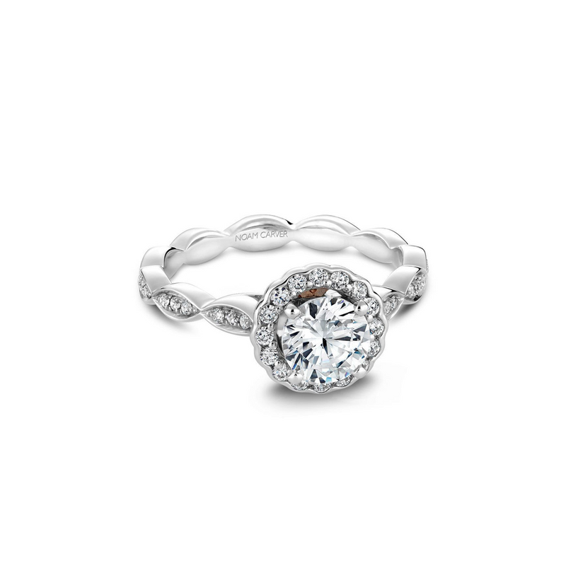 Noam Carver Floral Engagement Ring B085-01A