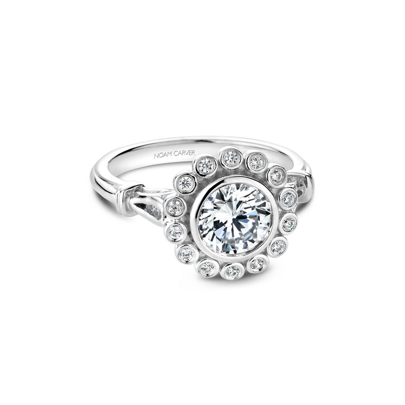 Noam Carver Floral Engagement Ring B170-01A