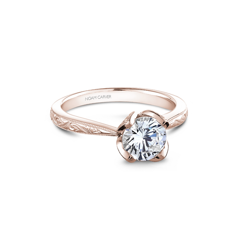Noam Carver Floral Engagement Ring B019-03REA