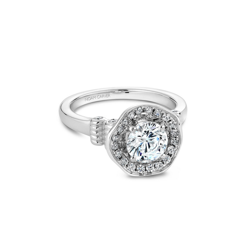 Noam Carver Floral Engagement Ring B014-01A