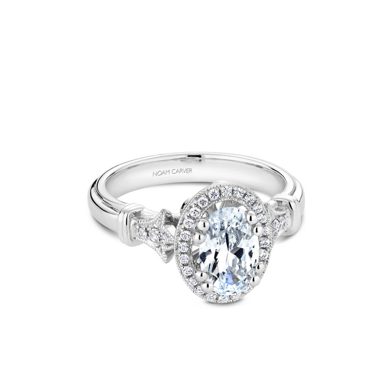 Noam Carver Floral Engagement Ring B076-02A