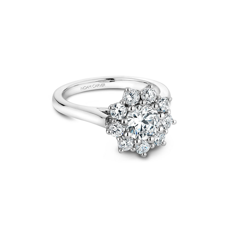 Noam Carver Floral Engagement Ring B090-01A