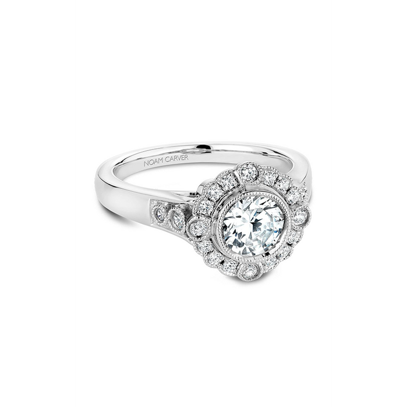 Noam Carver Floral Engagement Ring B091-01A
