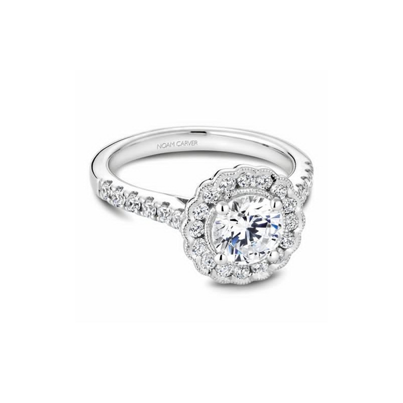 Noam Carver Floral Engagement Ring B150-01A