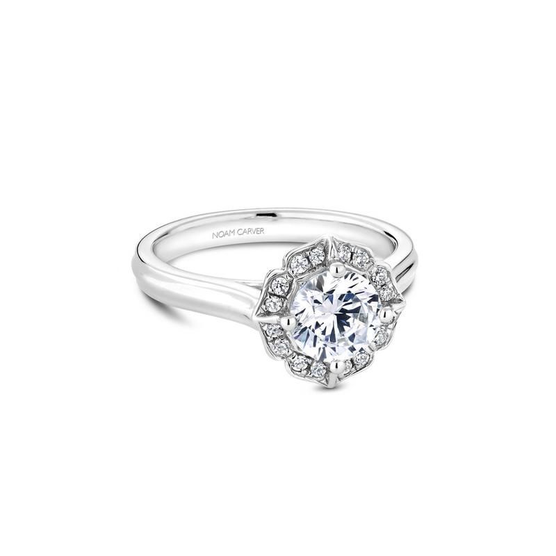 Noam Carver Floral Engagement Ring R030-01A