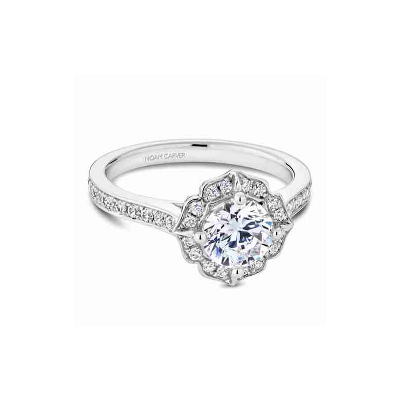 Noam Carver Floral Engagement Ring R031-01A