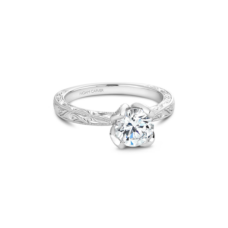 Noam Carver Floral Engagement Ring B019-02EA