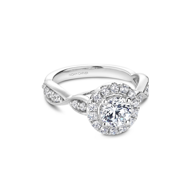 Noam Carver Floral Engagement Ring B160-01A