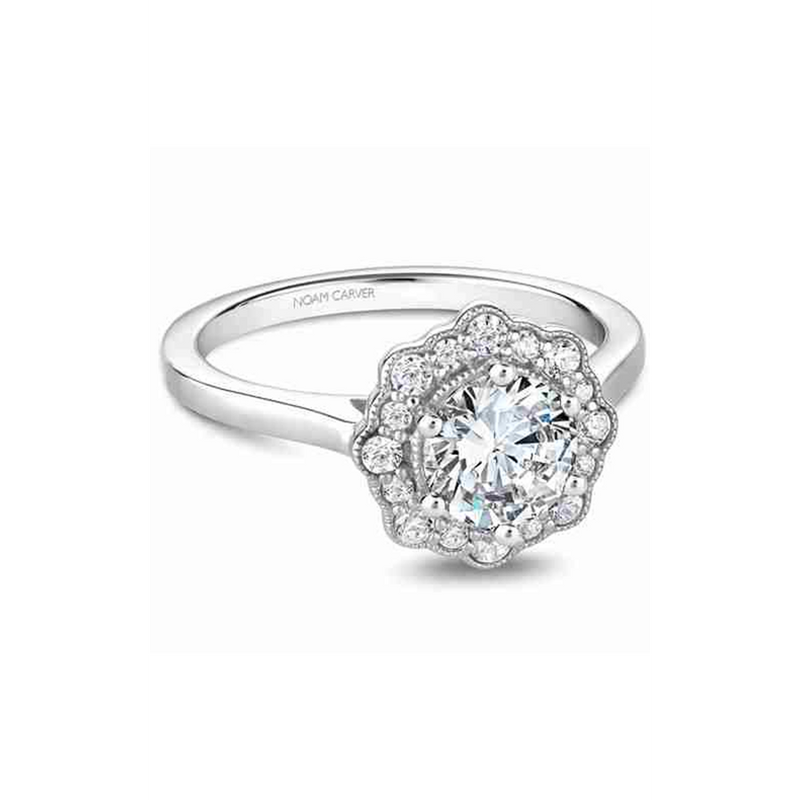 Noam Carver Floral Engagement Ring B243-01A