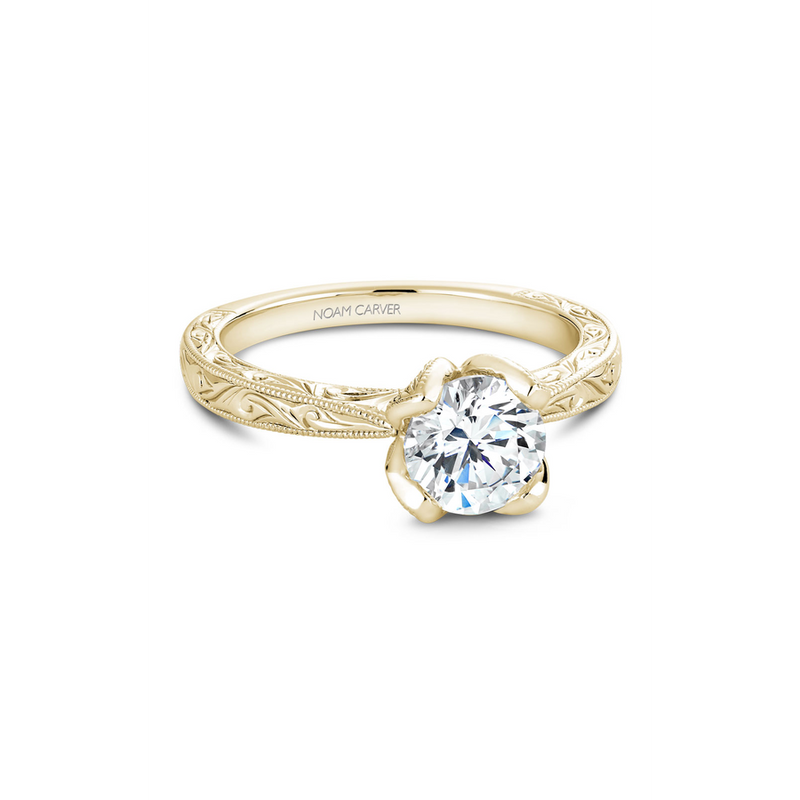 Noam Carver Floral Engagement Ring B019-02YEA