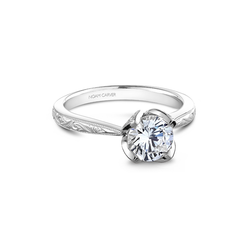 Noam Carver Floral Engagement Ring B019-03EA