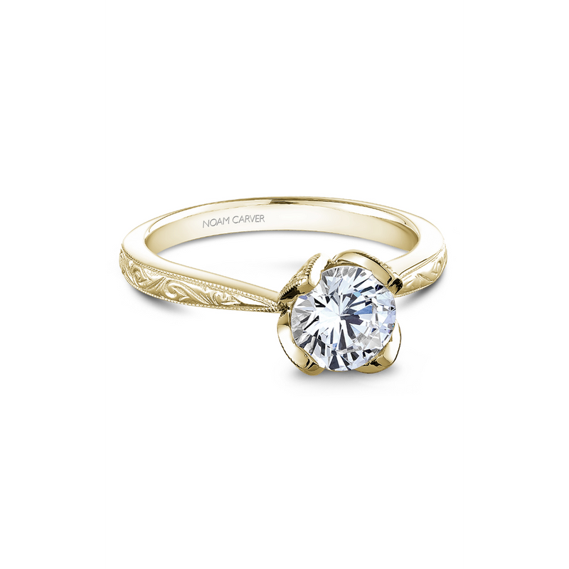 Noam Carver Floral Engagement Ring B019-03YEA