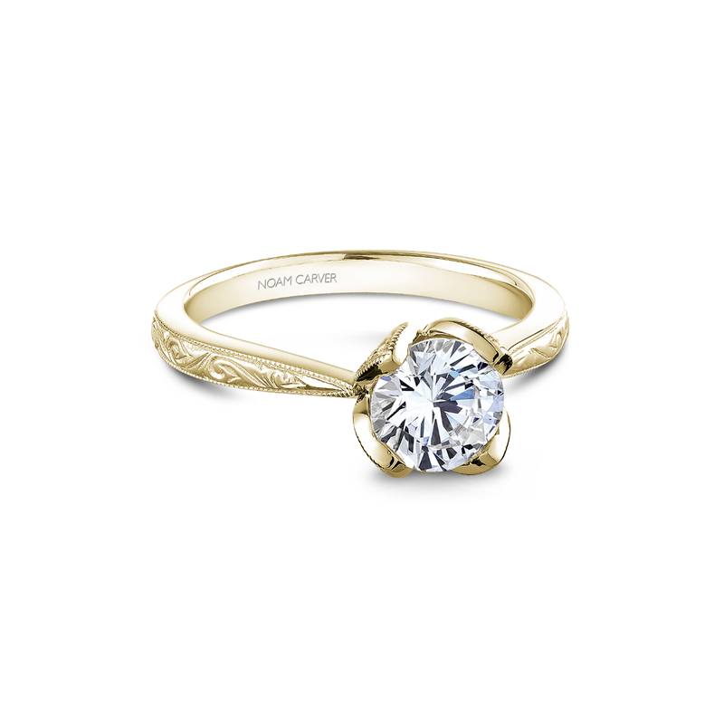Noam Carver Floral Engagement Ring B019-03YEA
