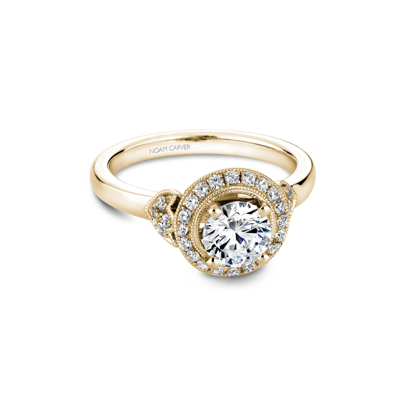 Noam Carver Floral Engagement Ring B072-01YA