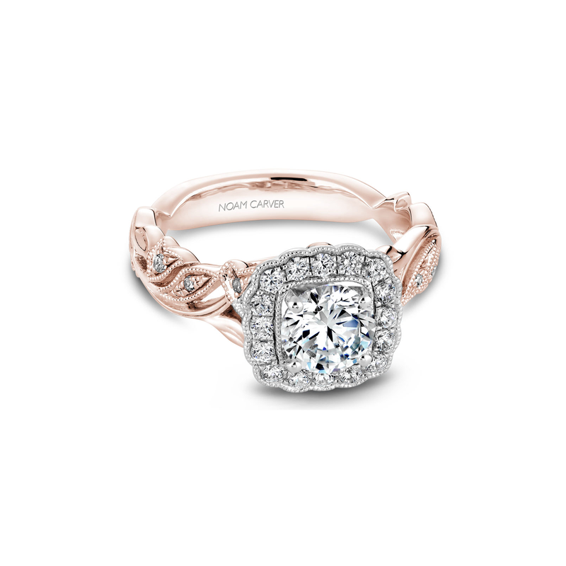 Noam Carver Floral Engagement Ring B075-01RWA