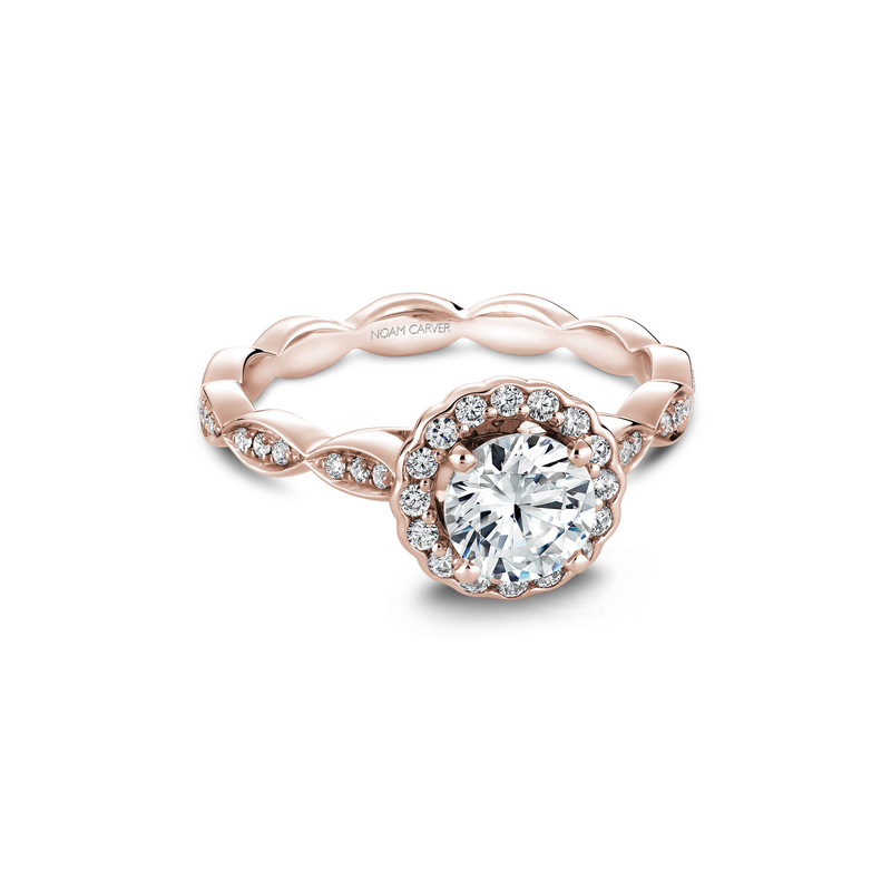 Noam Carver Floral Engagement Ring B085-01RA