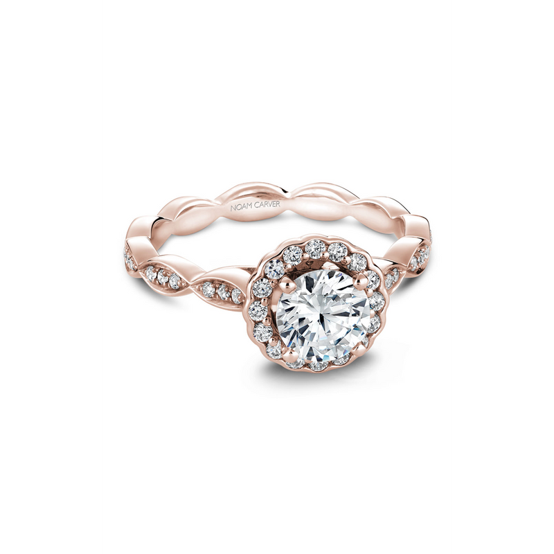 Noam Carver Floral Engagement Ring B085-01RA