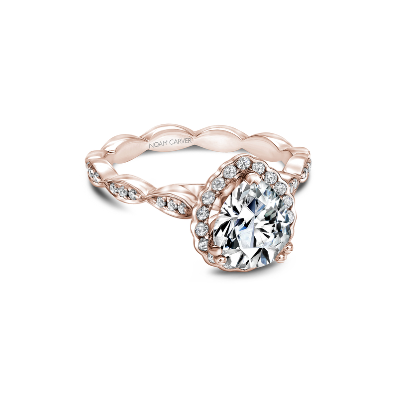 Noam Carver Floral Engagement Ring B085-03RA