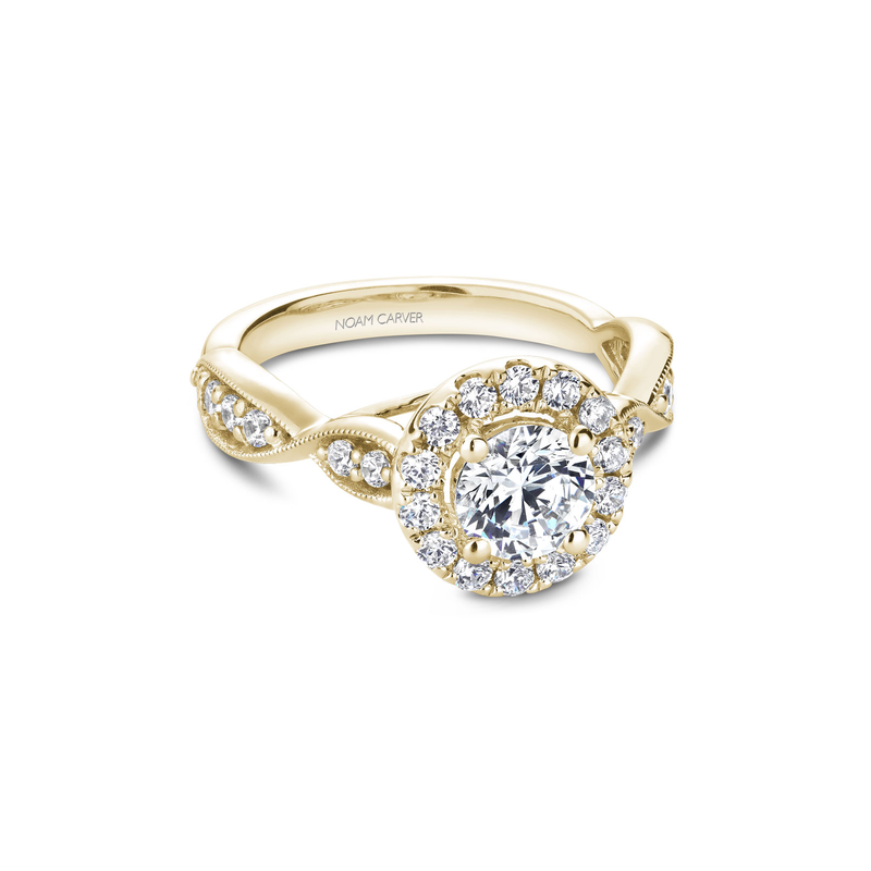 Noam Carver Floral Engagement Ring B160-01YA