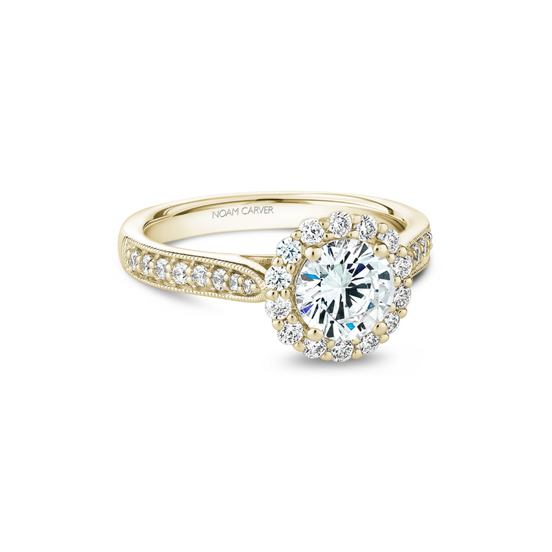 Noam Carver Floral Engagement Ring B250-01YA