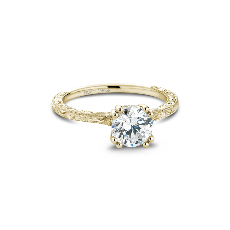 Noam Carver Vintage Engagement Ring B004-02YEA