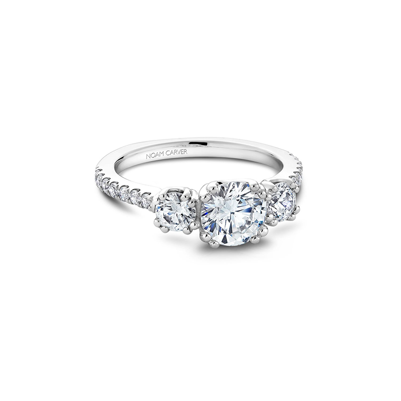Noam Carver 3 Stone Engagement Ring B001-05A