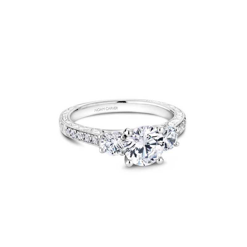 Noam Carver 3 Stone Engagement Ring B206-01A
