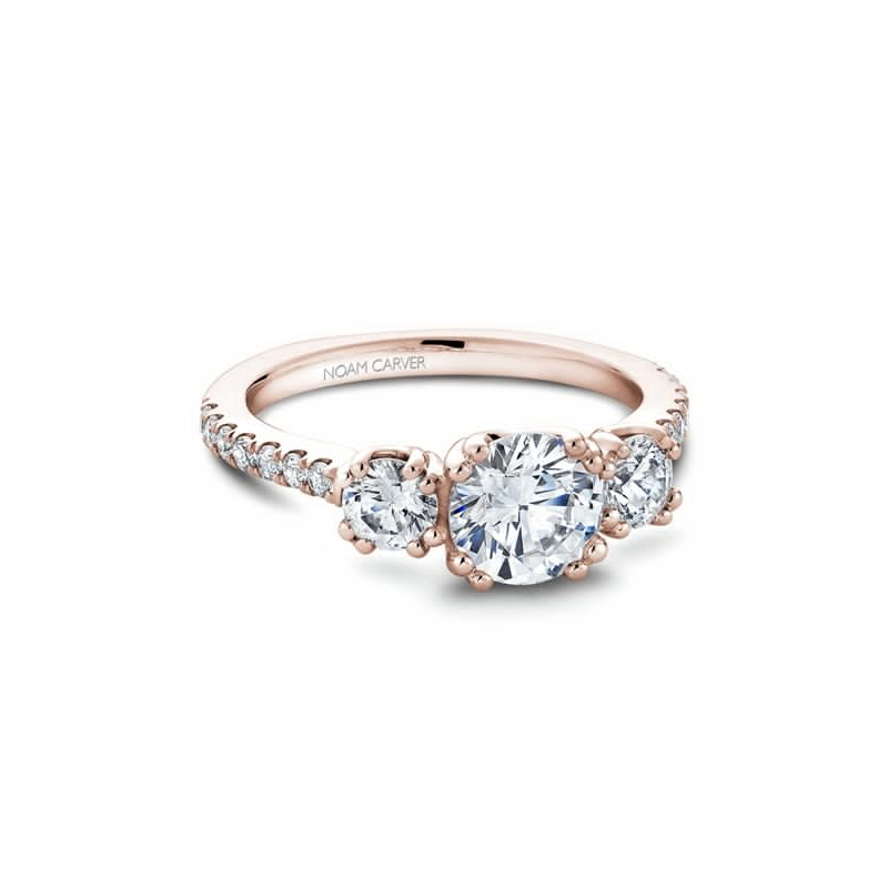 Noam Carver 3 Stone Engagement Ring B001-05RA