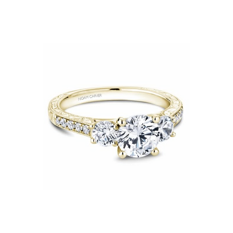 Noam Carver 3 Stone Engagement Ring B206-01YA
