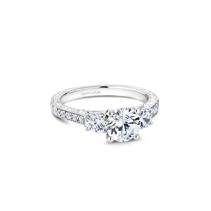 Noam Carver 3 Stone Engagement Ring B206-01A