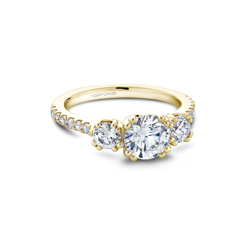 Noam Carver 3 Stone Engagement Ring B001-05YA