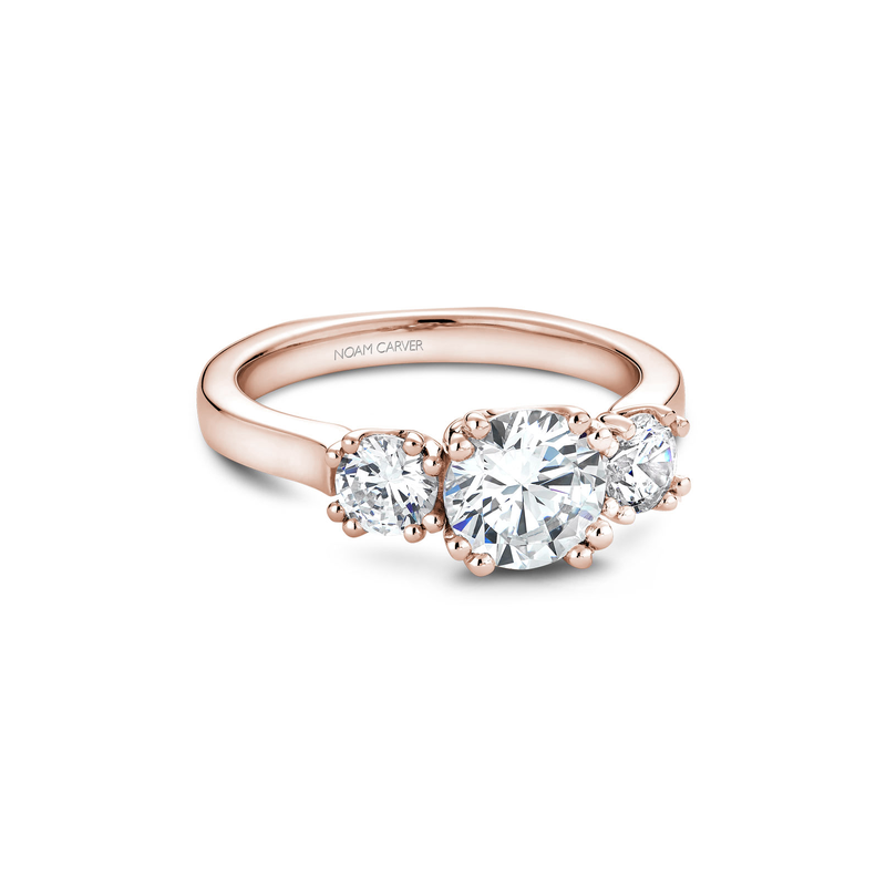 Noam Carver 3 Stone Engagement Ring B001-07RA