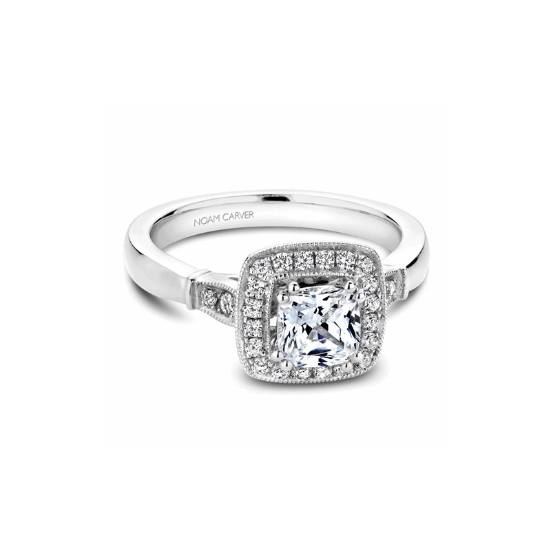 Noam Carver Halo Engagement Ring B067-01A
