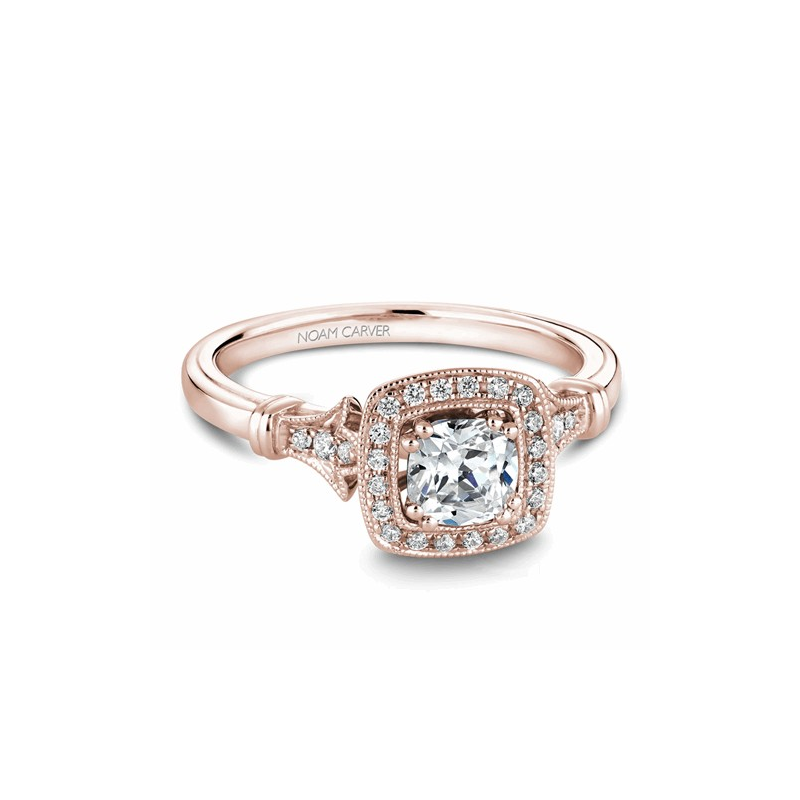 Noam Carver Halo Engagement Ring B076-01RA