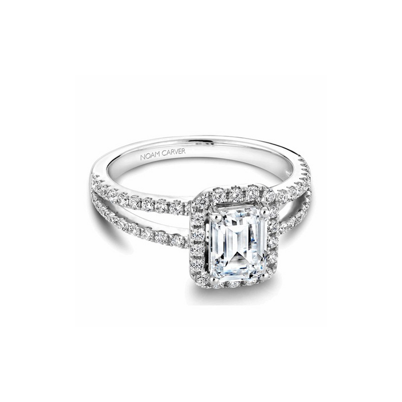 Noam Carver Halo Engagement Ring B092-01A