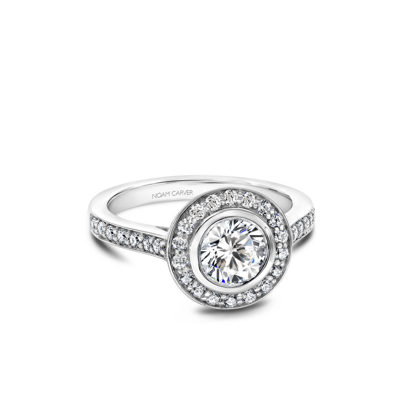 Noam Carver Halo Engagement Ring B153-01A