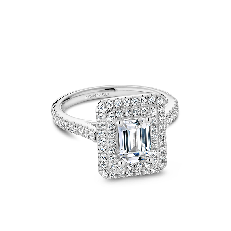 Noam Carver Halo Engagement Ring R051-04A