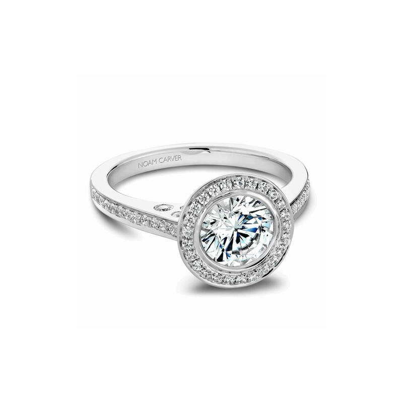 Noam Carver Halo Engagement Ring B016-01A