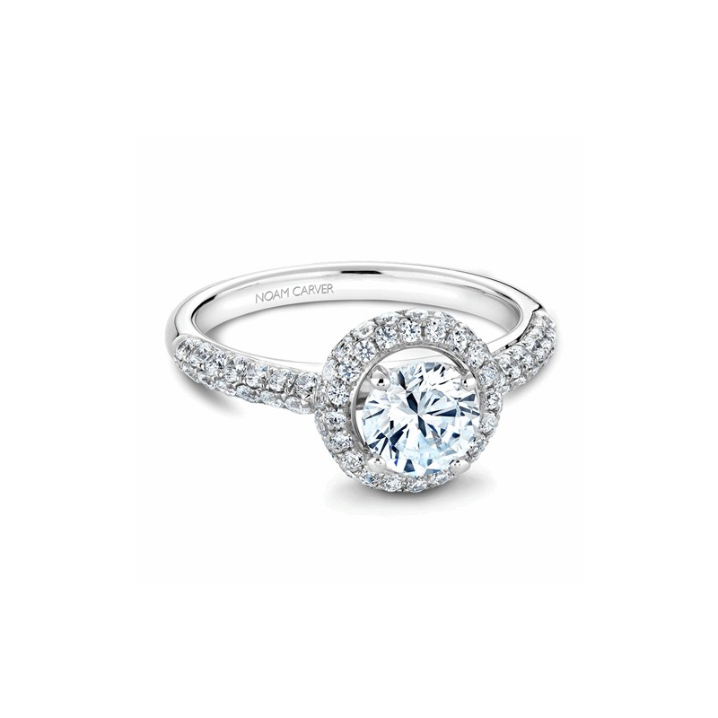 Noam Carver Halo Engagement Ring B071-01A